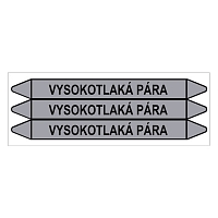 Značení potrubí, vysokotlaká pára,3 ks, 355 × 37 mm